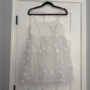 Embellished Flower Babydoll Dress